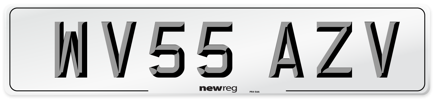 WV55 AZV Number Plate from New Reg